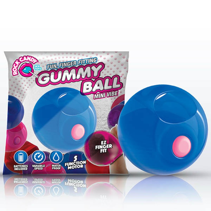 Rock Candy Gummy Ball - Blueberry Blue